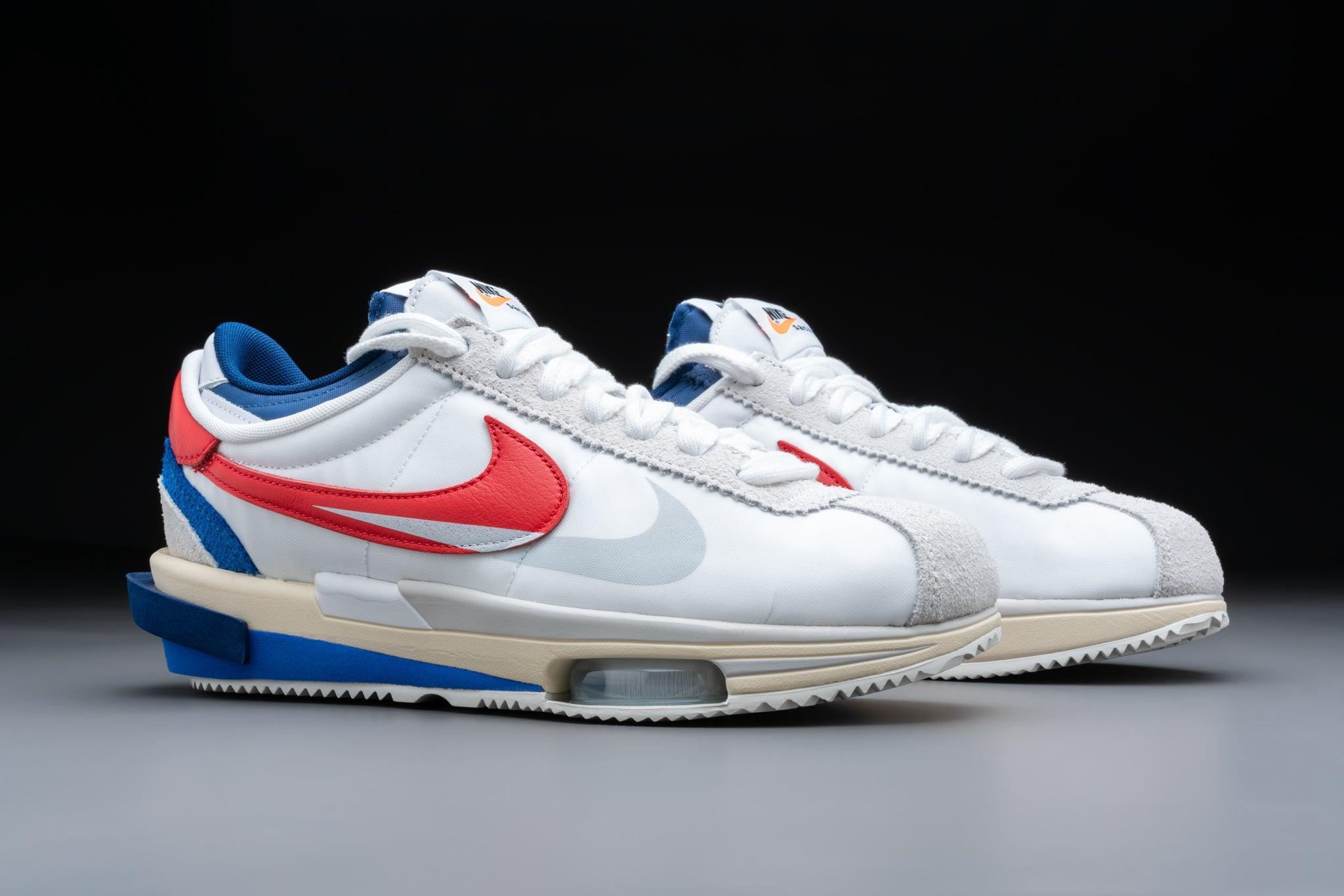 Nike Zoom Cortez SP Sacai White University Red Blue - DQ0581-100